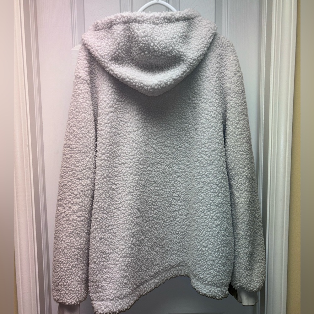 Adidas Sherpa Fleece Zip-Up Hoodie | Women’s L - Picture 9 of 10